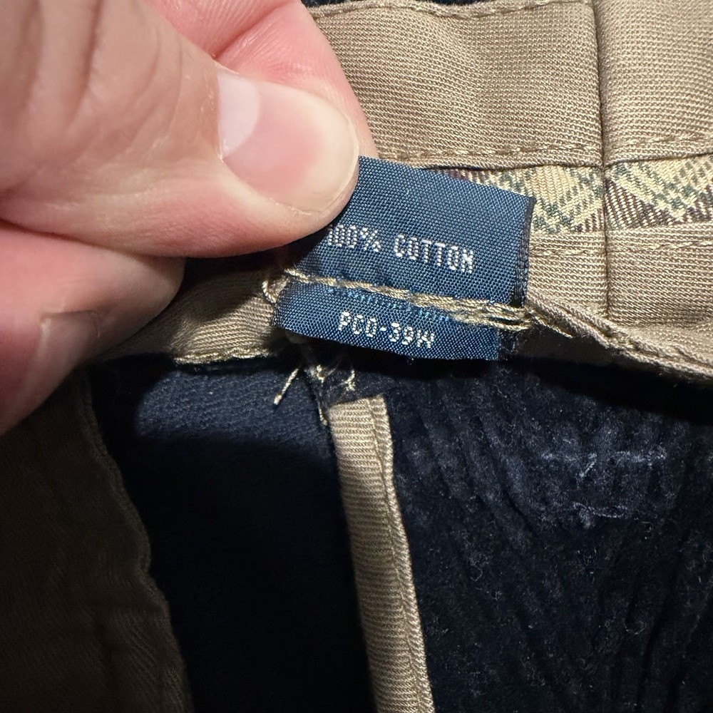 Vintage Y2K Polo Ralph Lauren Navy Corduroy Pants Mens 34x32 Straight Flat Front - Picture 5 of 10